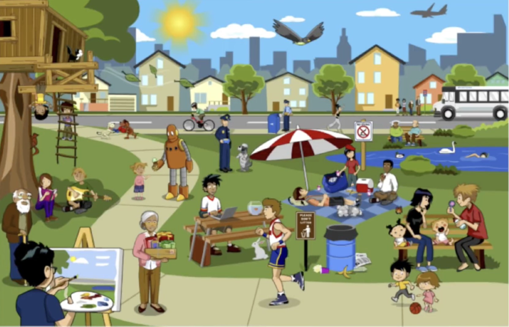 Activities in the city park