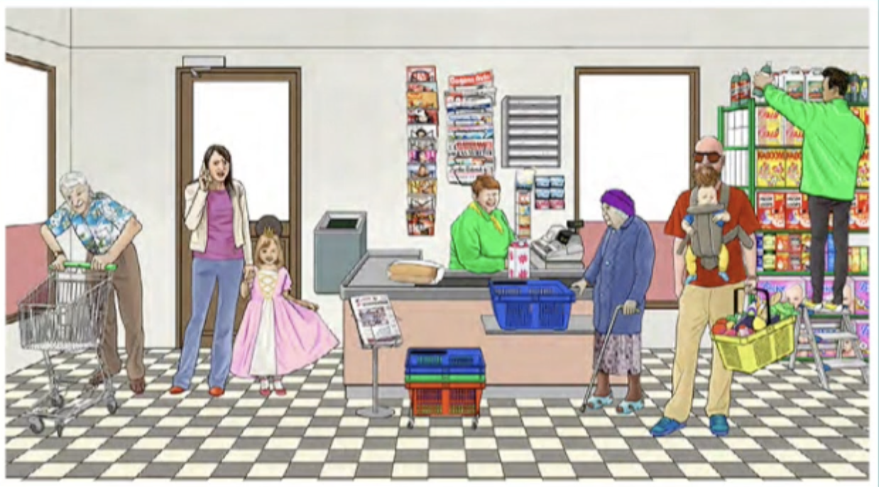 At the grocery store