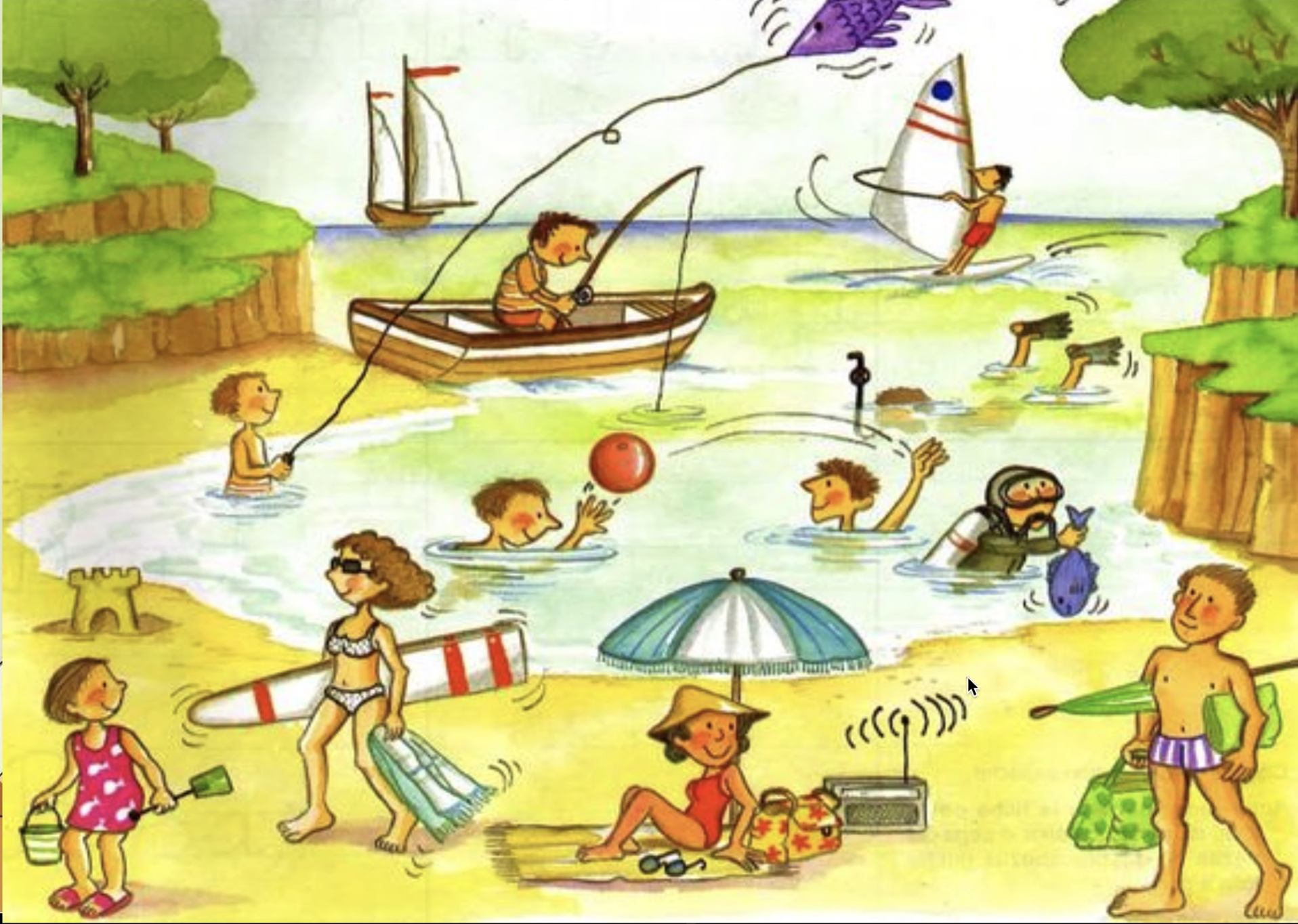 A summer day at the beach